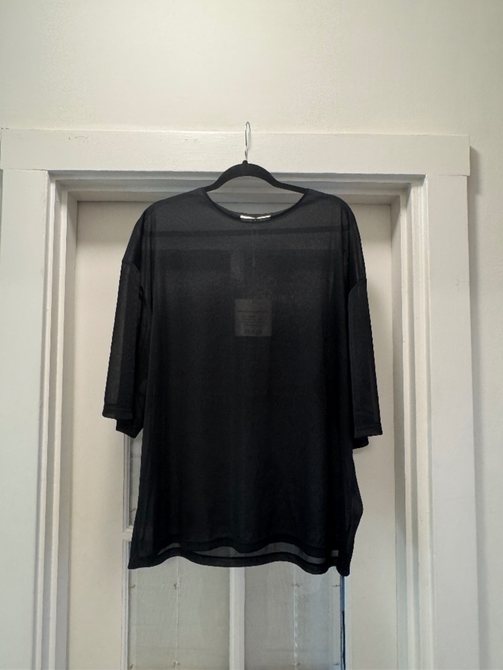 Tibi Sheer Gauze Easy T-Shirt NWT XL